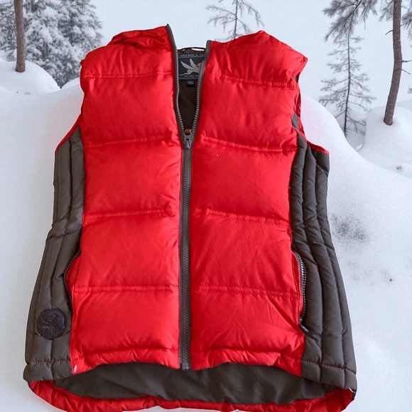 I. Spiewak & Sons Women's Down Vest | Red & Black | Size Small Cabincore - Picture 7 of 13